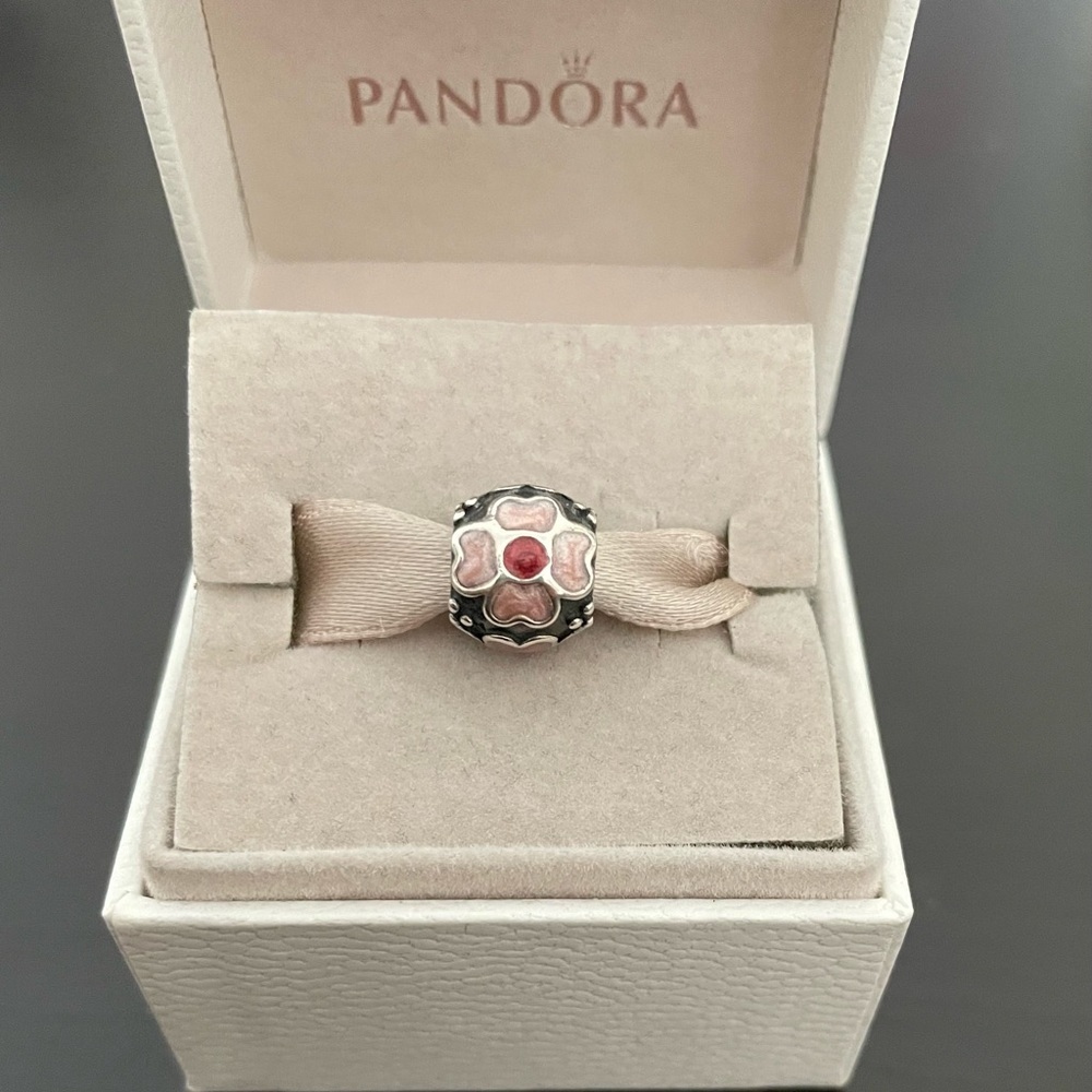 Pandora Red Daisy Charm
